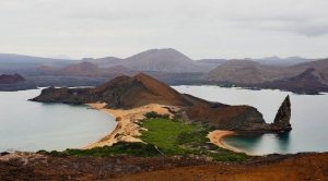A photo of the landscape while exploring the galapgos islands